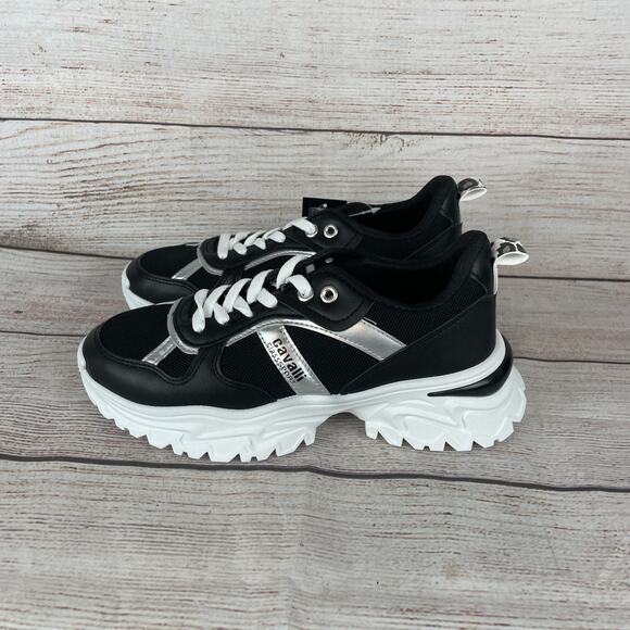 Cavalli Class Sport S23-S00CW8643 Womens Size EU 39 US 6.5 Sneakers Black - Picture 7 of 11